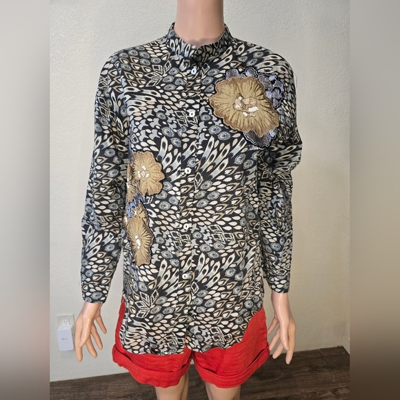 ETHNC Classics Floral Blouse Size Small - Picture 8 of 10